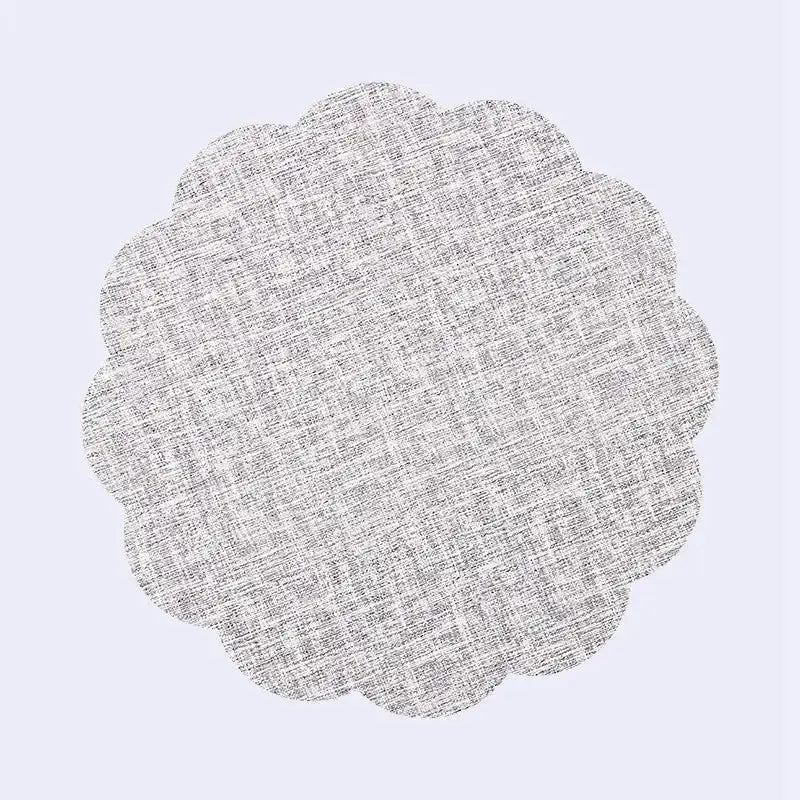 Elegant beige scalloped linen christmas decor placemat dining room
