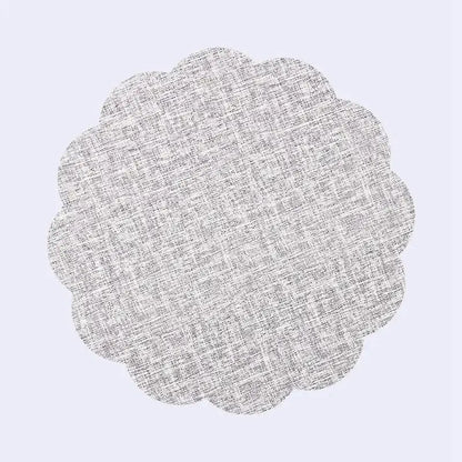 Elegant beige scalloped linen christmas decor placemat dining room