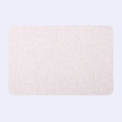 Elegant beige scalloped linen christmas decor placemat dining room
