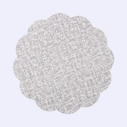 Elegant beige scalloped linen christmas decor placemat dining room