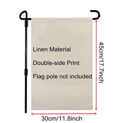 Festive red & green santa garden flags 4 pack outdoor christmas deer