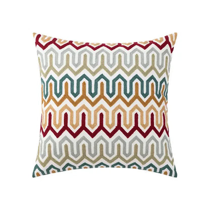 Red snowflake embroidered cushion cover living room velvet pillow