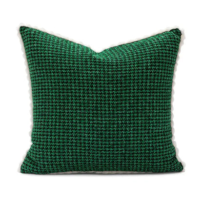 Christmas embroidered red geometric pillow cover living room decor