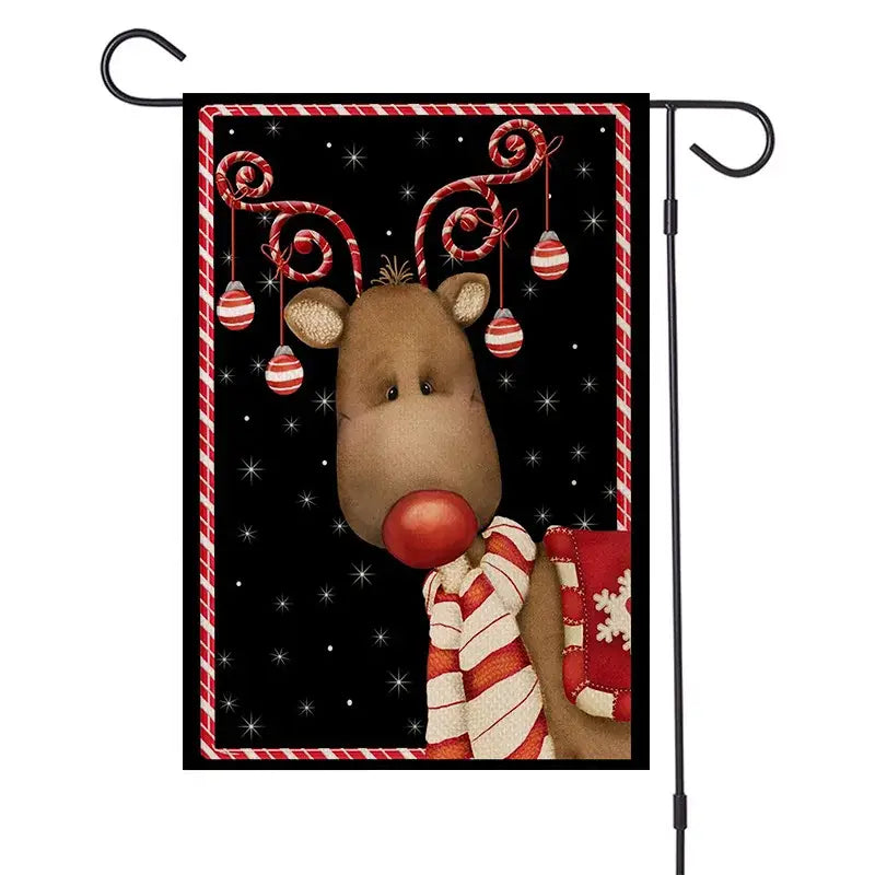 Woodland animals christmas festive garden flag outdoor decor