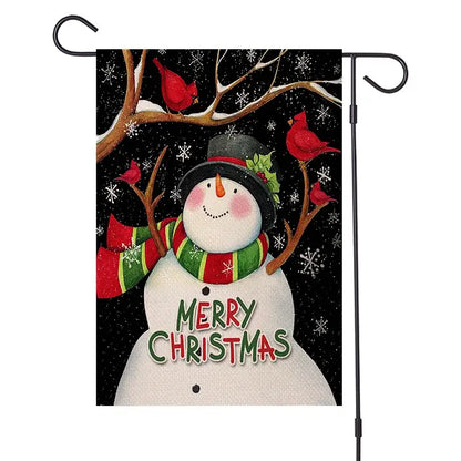 Woodland animals christmas festive garden flag outdoor decor