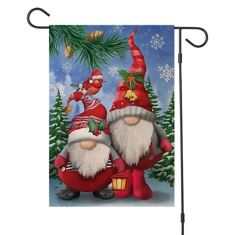 Woodland animals christmas festive garden flag outdoor decor