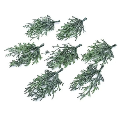 Green feathery artificial foliage sprigs home decor living room accent