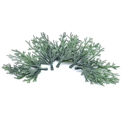 Green feathery artificial foliage sprigs home decor living room accent