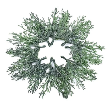 Green feathery artificial foliage sprigs home decor living room accent
