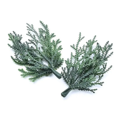 Green feathery artificial foliage sprigs home decor living room accent