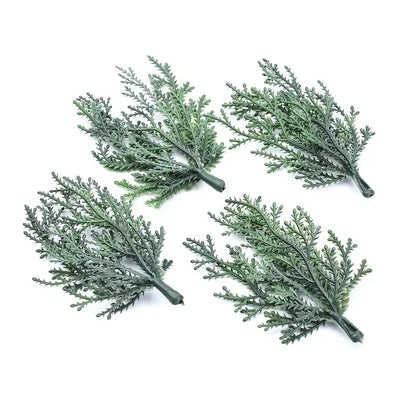 Green feathery artificial foliage sprigs home decor living room accent
