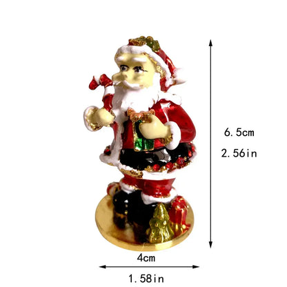 Christmas red & gold bow jewelry trinket box bedroom decor