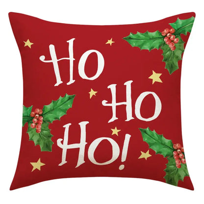 Festive christmas linen decorative pillows for living room set of 4