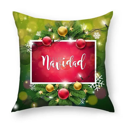 Green christmas nordic sofa pillowcase living room cushion cover