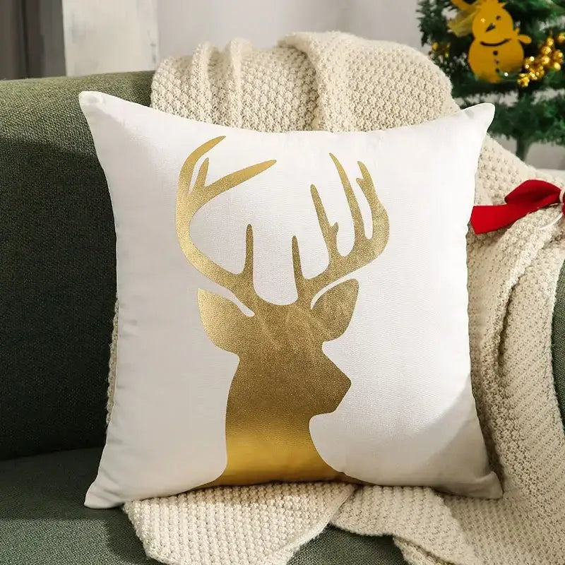 Red velvet christmas patchwork merrychristmas cushion cover living room