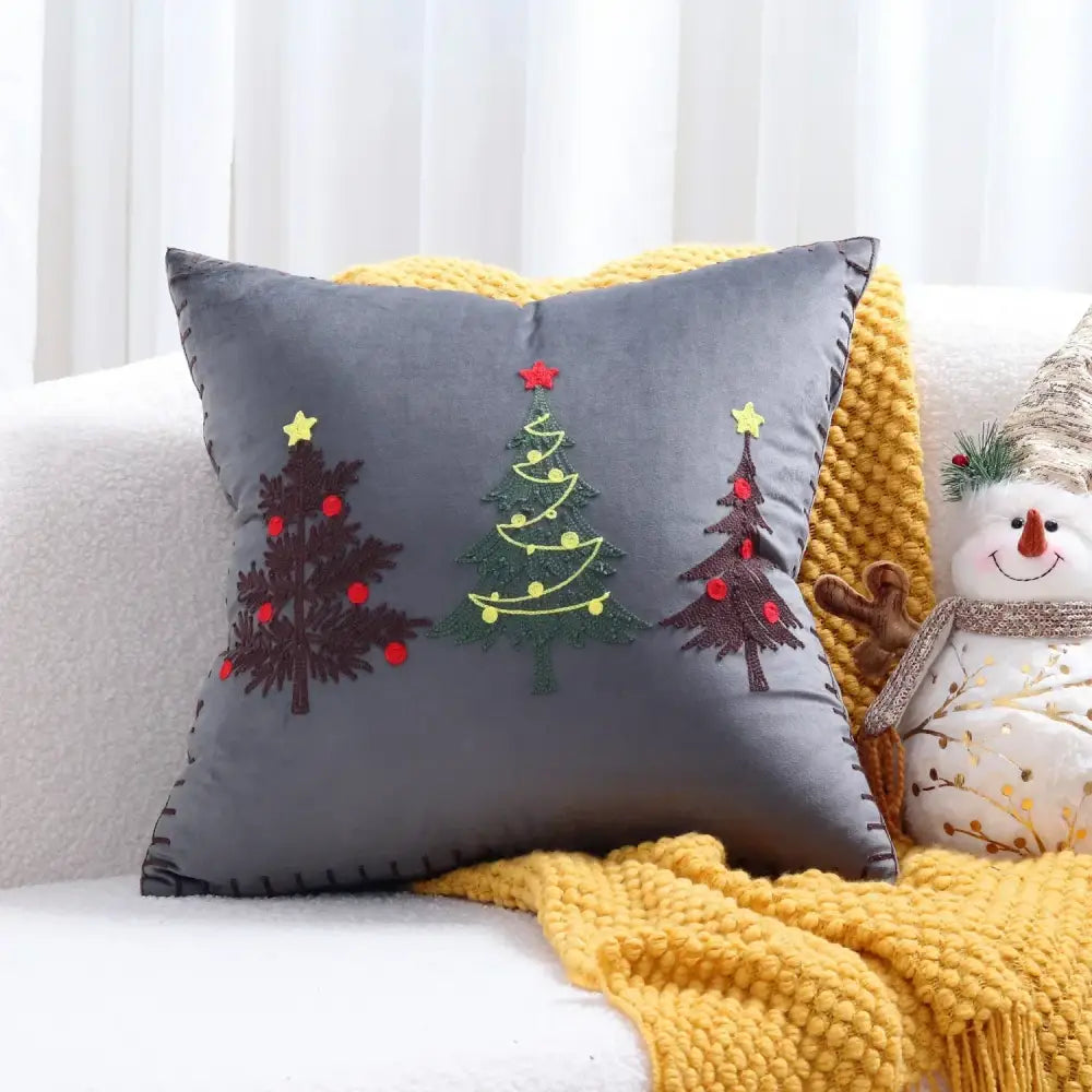 Red velvet christmas patchwork merrychristmas cushion cover living room