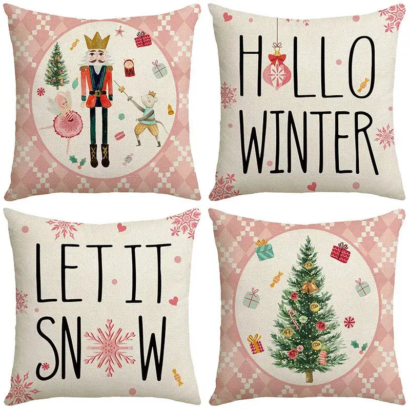 christmas pillowcase collection – living room festive decor