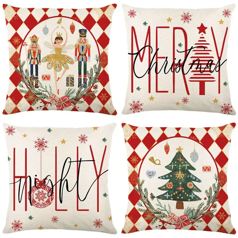christmas pillowcase collection – living room festive decor