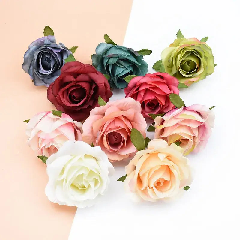 Pastel and deep rose arch wall garden wreath – living room decor