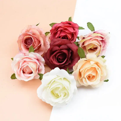 Pastel and deep rose arch wall garden wreath – living room decor
