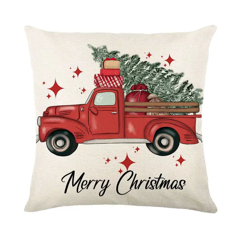 Vintage santa claus pink & cream pillow cover living room decor