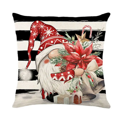Vintage santa claus pink & cream pillow cover living room decor