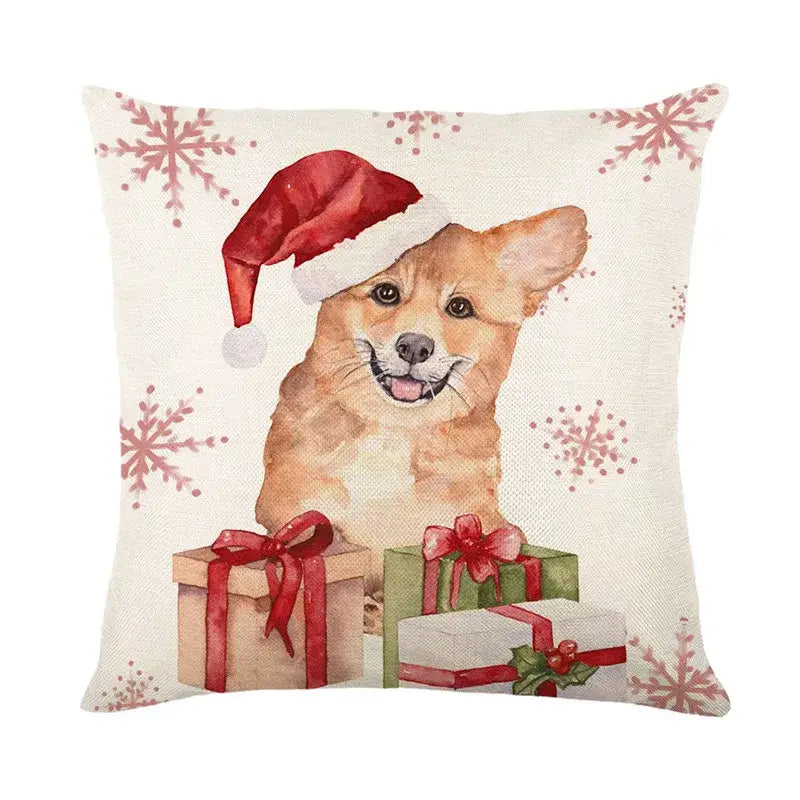 Vintage santa claus pink & cream pillow cover living room decor