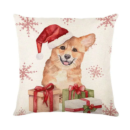 Vintage santa claus pink & cream pillow cover living room decor