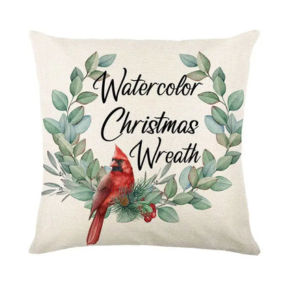 Vintage santa claus pink & cream pillow cover living room decor