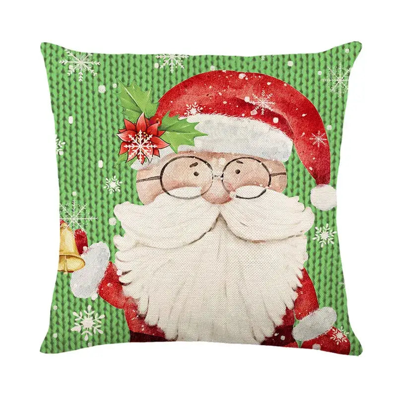 Vintage santa claus pink & cream pillow cover living room decor