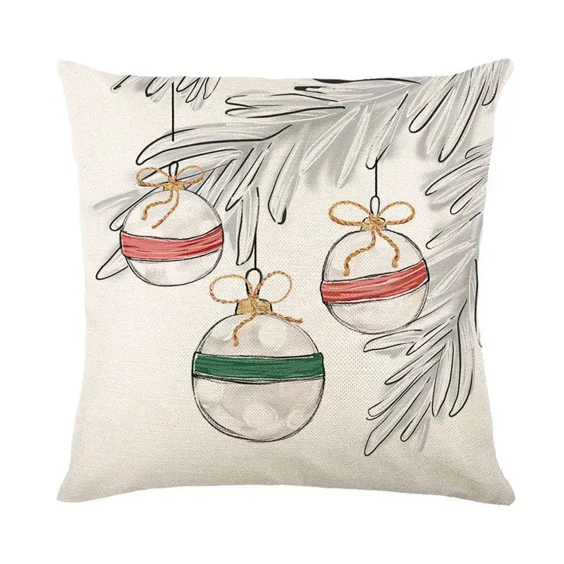 Vintage santa claus pink & cream pillow cover living room decor