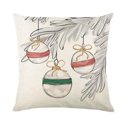 Vintage santa claus pink & cream pillow cover living room decor