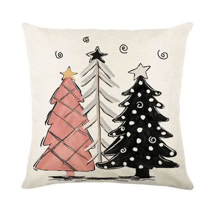 Vintage santa claus pink & cream pillow cover living room decor