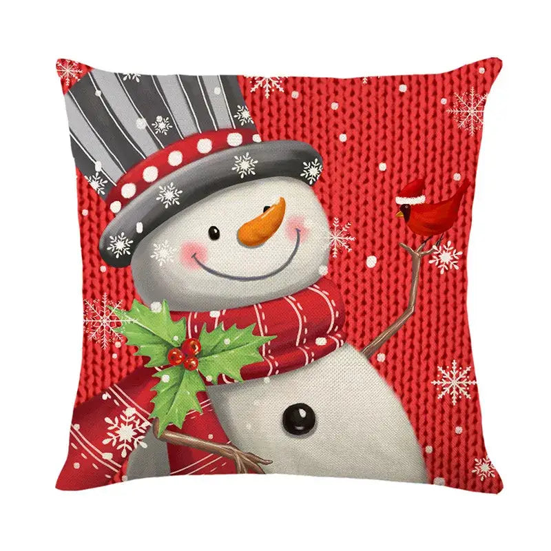 Vintage santa claus pink & cream pillow cover living room decor