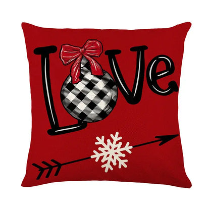 Vintage santa claus pink & cream pillow cover living room decor