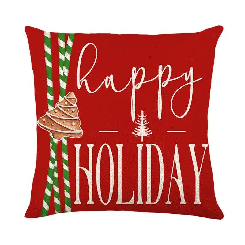 Vintage santa claus pink & cream pillow cover living room decor