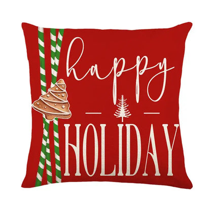 Vintage santa claus pink & cream pillow cover living room decor