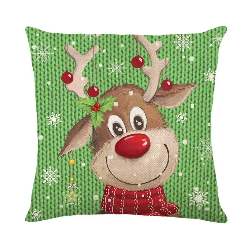 Vintage santa claus pink & cream pillow cover living room decor