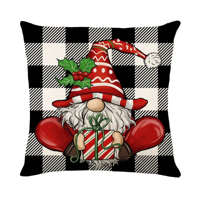 Vintage santa claus pink & cream pillow cover living room decor
