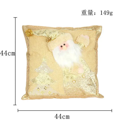 Festive gold embroidered pillowcase living room holiday decor