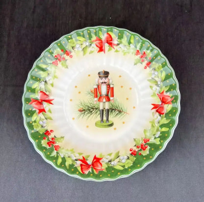 Festive red & green christmas tableware dining room ceramic set