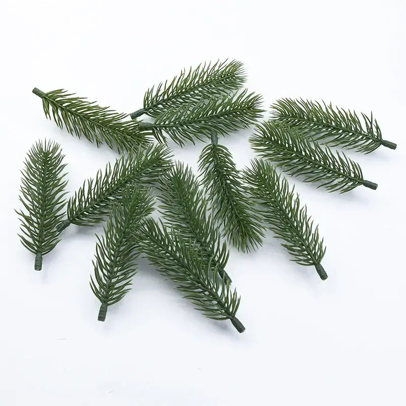 Green artificial pine christmas tree wreath living room wire frame