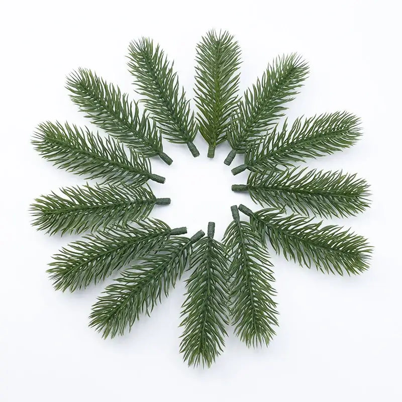 Green artificial pine christmas tree wreath living room wire frame