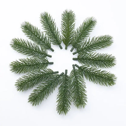 Green artificial pine christmas tree wreath living room wire frame