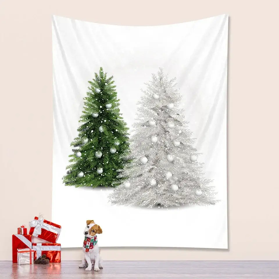 Bohemian green pine christmas tree wall decor – bedroom tapestry