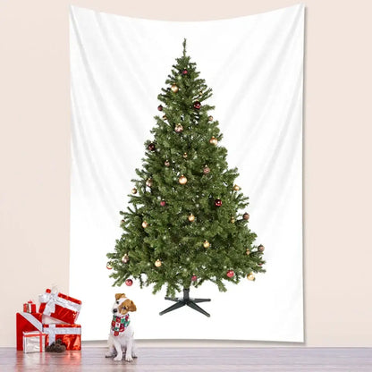 Bohemian green pine christmas tree wall decor – bedroom tapestry