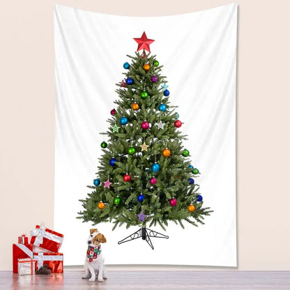 Bohemian green pine christmas tree wall decor – bedroom tapestry