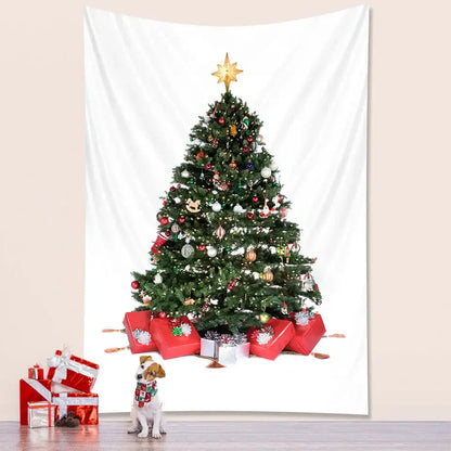Bohemian green pine christmas tree wall decor – bedroom tapestry
