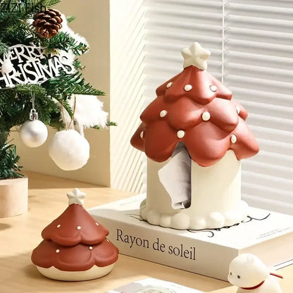 Christmas tree and mushroom ceramic ashtray set living room decor