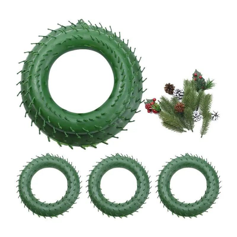 Green plastic floral wreath forms for living room christmas tree decor
